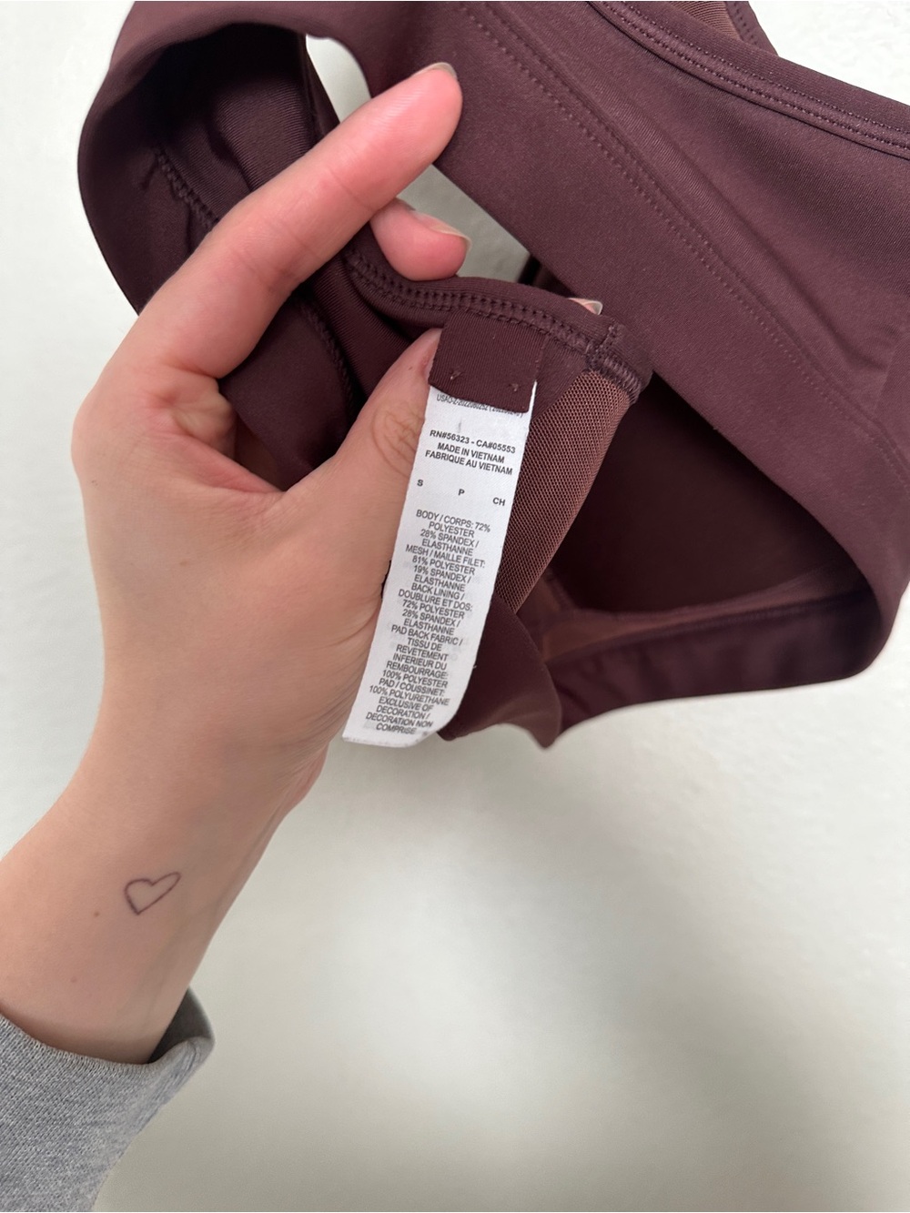 Nike Dri-FIT Small Swoosh Brown Padded Racerback Sports Bra - Picture 6 of 8